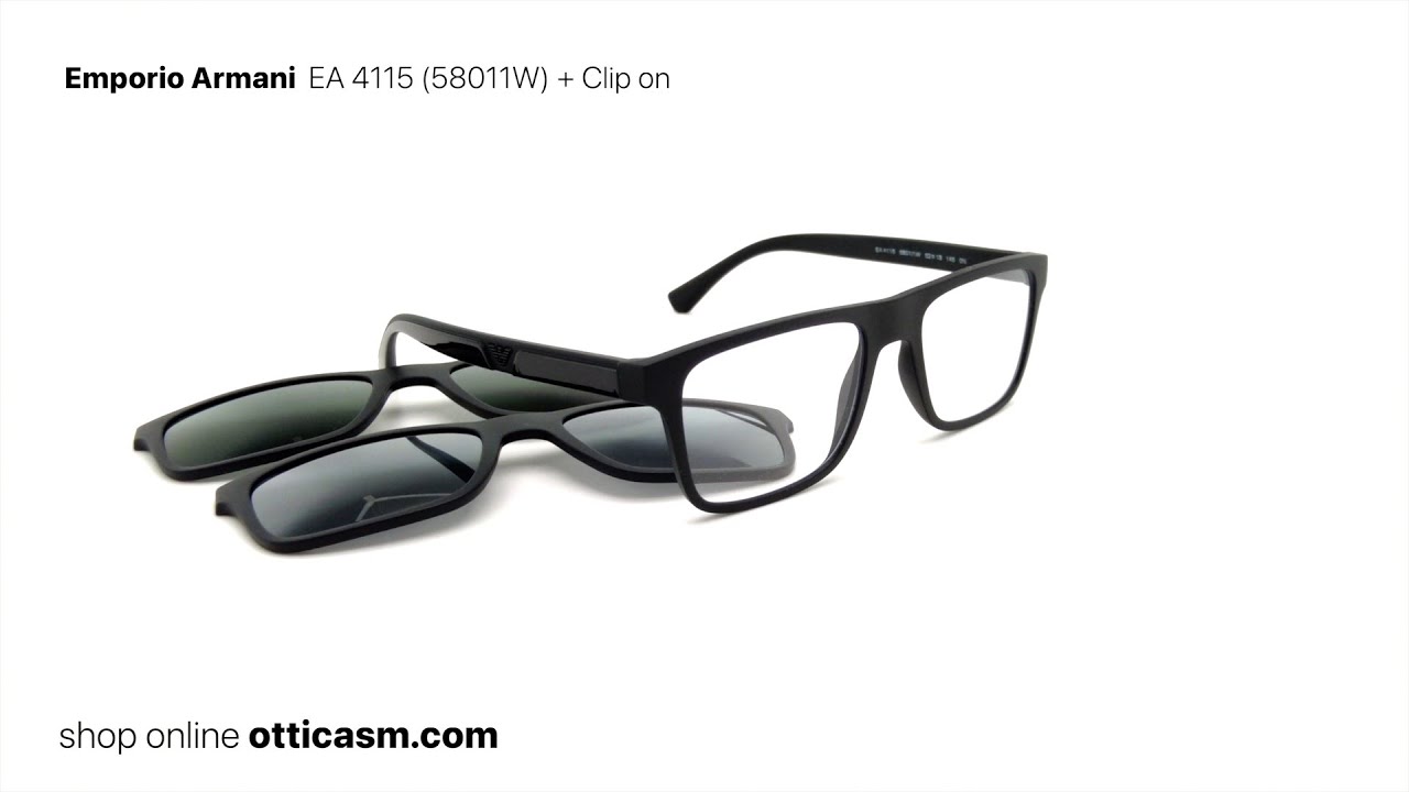 Occhiali da sole emporio armani ea 4115 58011w clip on