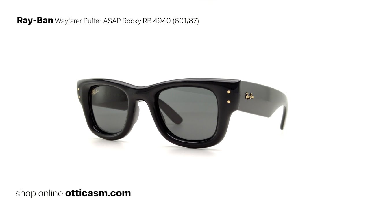 Occhiali da sole ray ban wayfarer puffer asap rocky rb 4940 60187