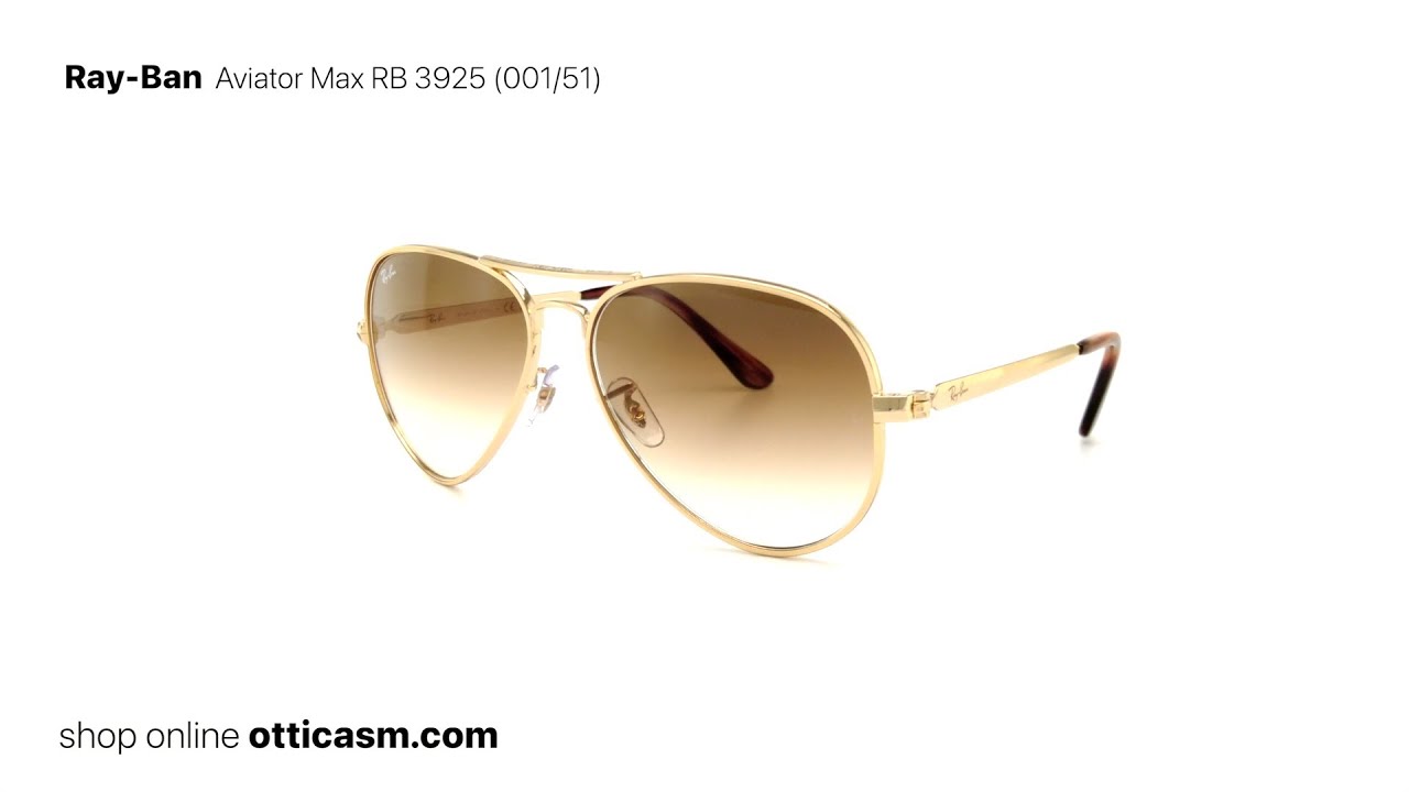 Occhiali da sole ray ban aviator max rb 3925 00151