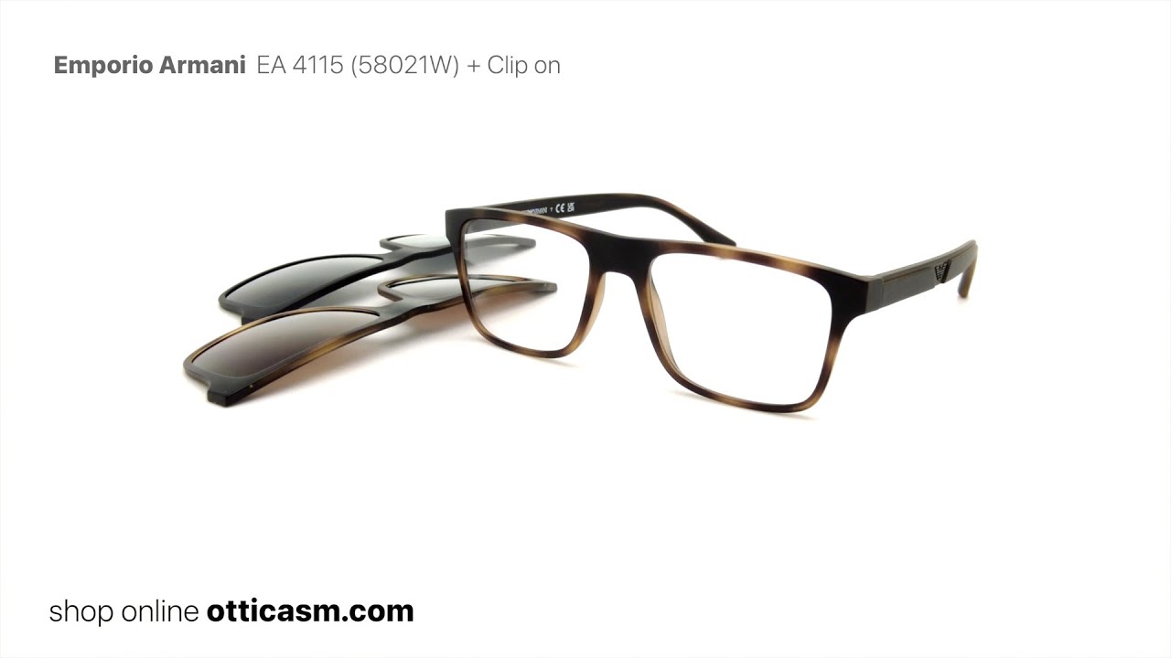 Occhiali da vista emporio armani ea 4115 58021w clip on